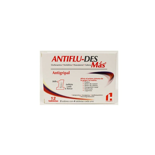 Antifludes Mas X 12 Tabletas - Farmacias Arrocha
