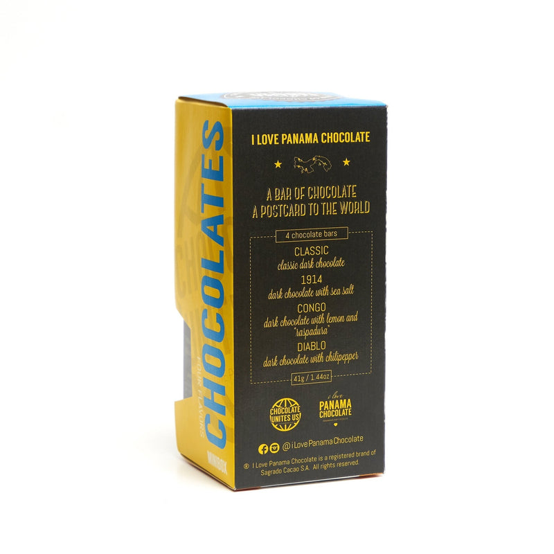 I Love Panama Chocolate MINIBOX Varios Sabores de Chocolate Oscuro 164g - Farmacias Arrocha