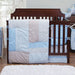 Logan 3 Piece Crib Bedding Set Blue Grey Withe - Farmacias Arrocha