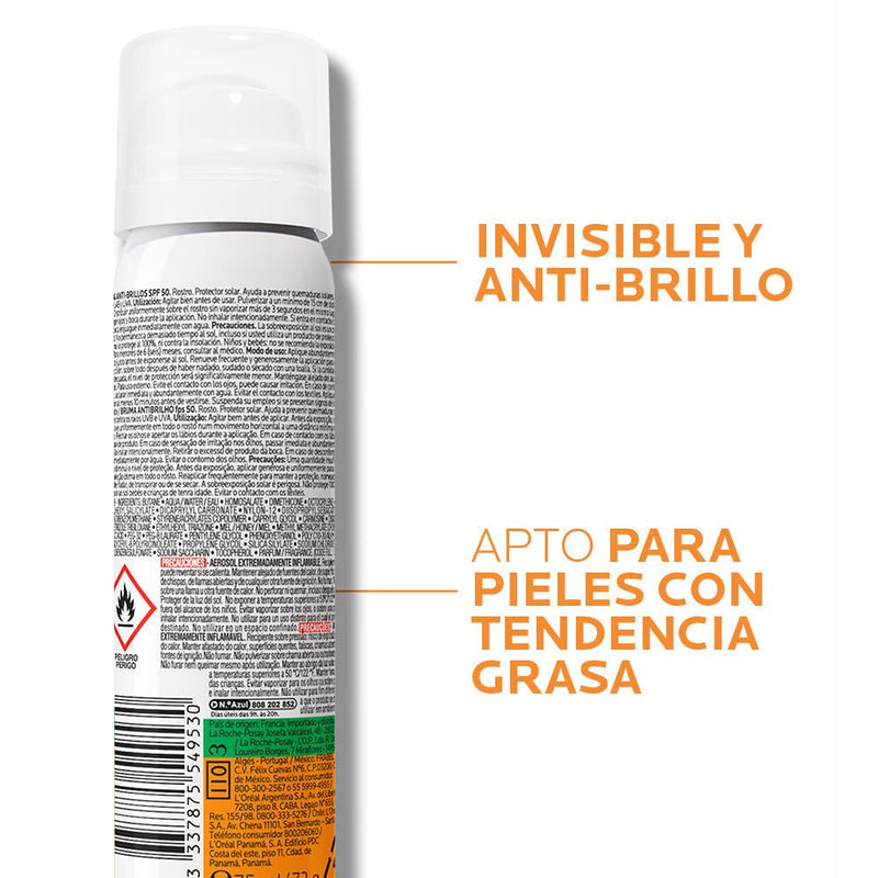 La Roche-Posay Anthelios Bruma Rostro SPF50 75ml - Farmacias Arrocha