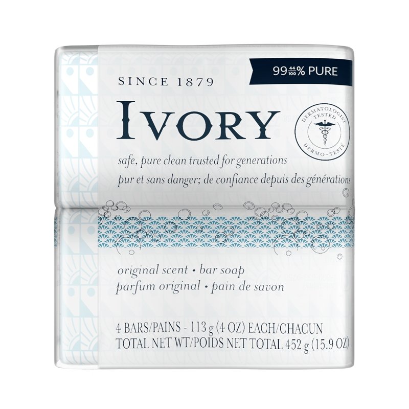 Ivory Jabón Barra Original 4X113g - Farmacias Arrocha