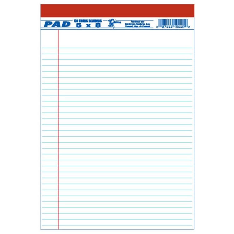 Corsario Pad Rayado Blanco 5X8 (24) - Farmacias Arrocha