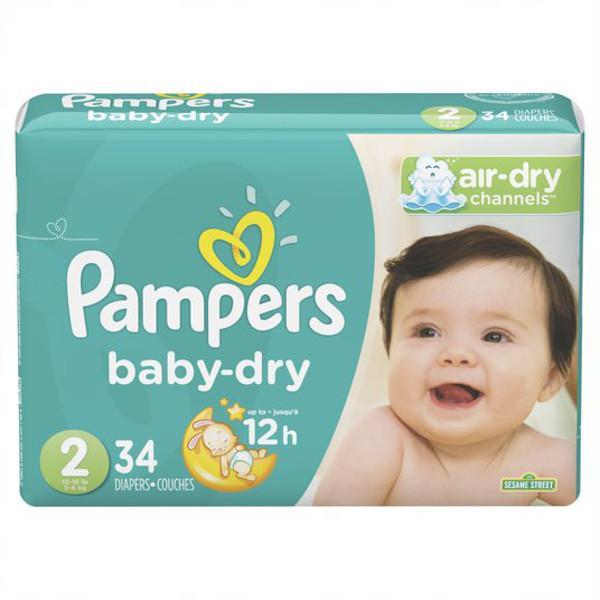 Pampers Baby Dry Talla2 34 Un - Farmacias Arrocha