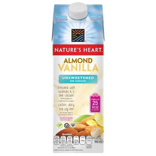 Nature's Heart Bebida de Almendra Vainilla Sin Azúcar 946Ml - Farmacias Arrocha