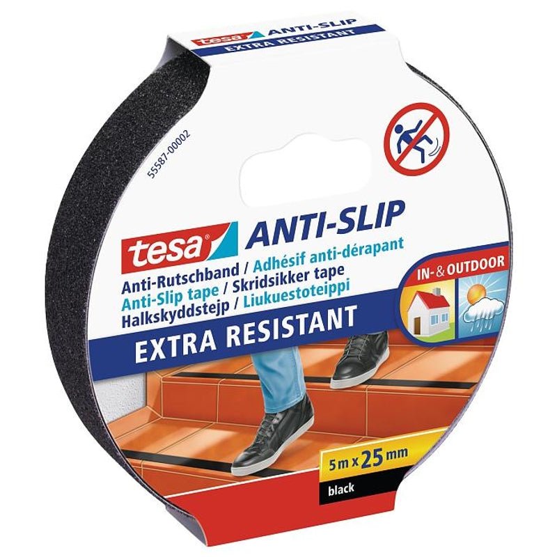 Tesa Cinta Antideslizante Negra 5Mx25Mm - Farmacias Arrocha