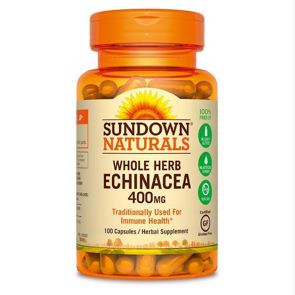 Sundown Naturals Echinacea Whole Herb 400 mg Capsules - Farmacias Arrocha