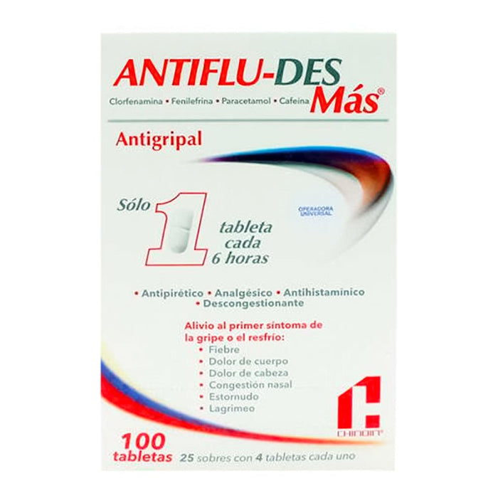 Antifludes Mas X 100 Tabletas - Farmacias Arrocha