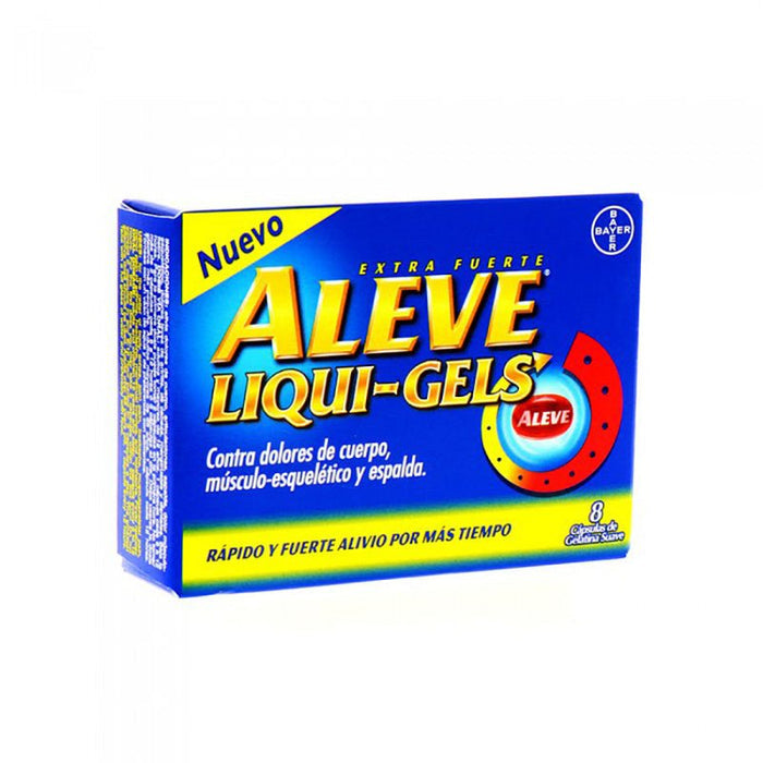 Aleve Liquid Gel 200Mg De 8 - Farmacias Arrocha