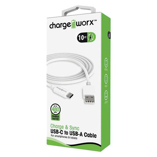 Chargeworx 10 Ft Usb A To USB-C - Farmacias Arrocha