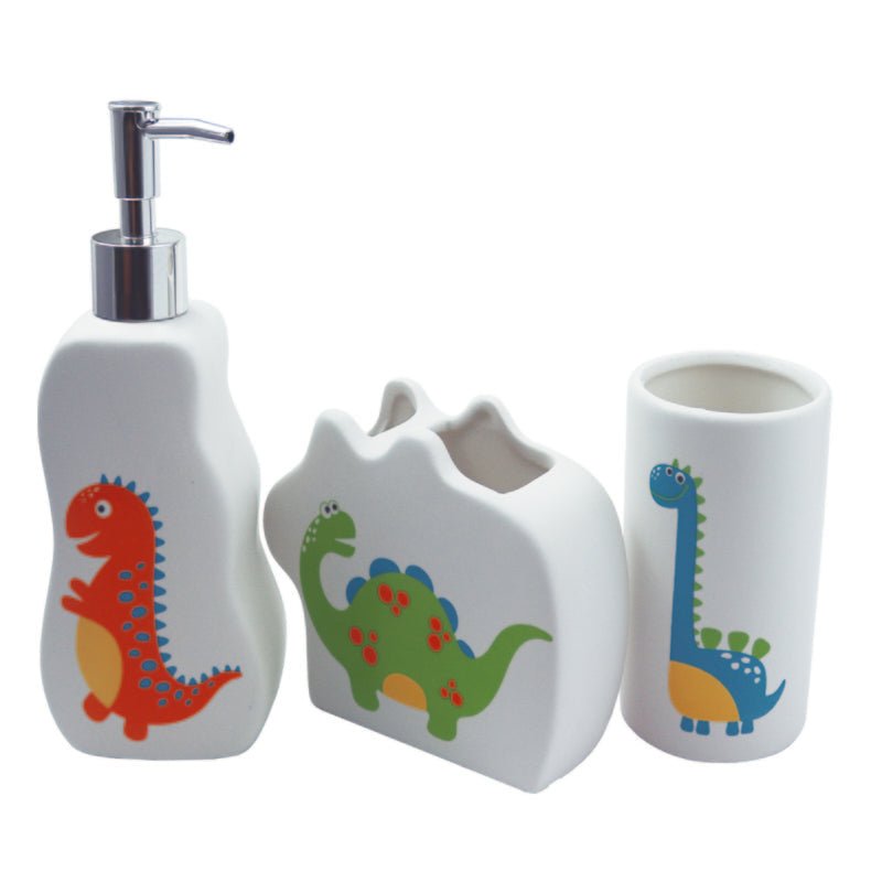 Laura Hill Set de Accesorios Para Baño Dinosaurios - Farmacias Arrocha