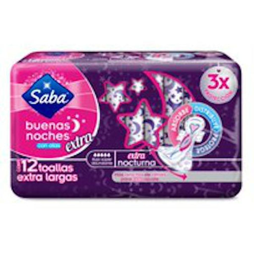 Saba Buenas Noches Con Alas Extra 12 - Farmacias Arrocha