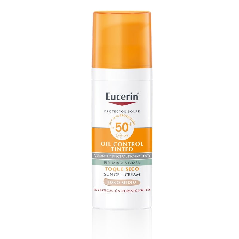 Eucerin Sun Facial Oil Control Tono Medio 50Ml - Farmacias Arrocha