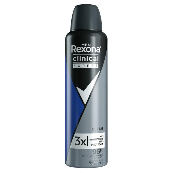 Rexona Clinical Men Deo Aer Ap Clean 91G - Farmacias Arrocha