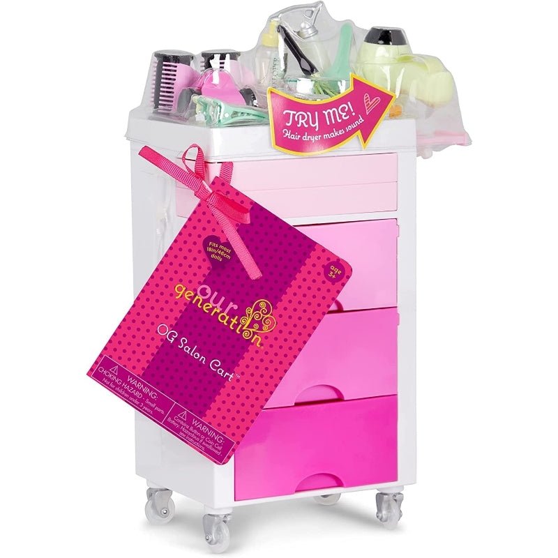 Our Generation Carrito con Accesorios de Salón de belleza - Farmacias Arrocha