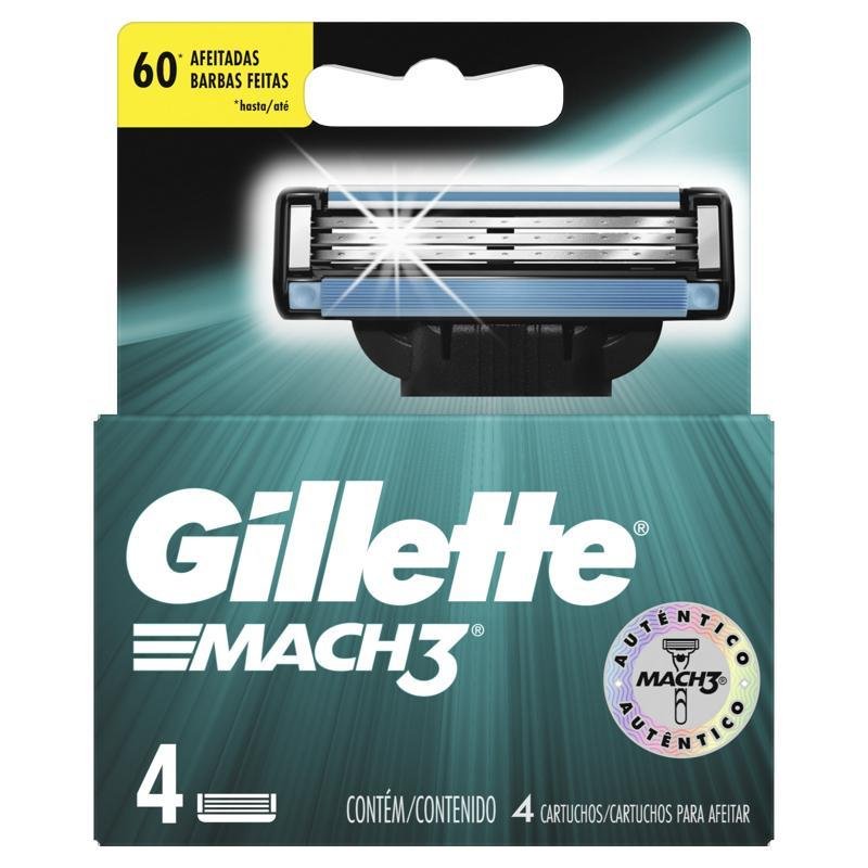 Gillette Mach 3 Repuesto 4 Unid. - Farmacias Arrocha