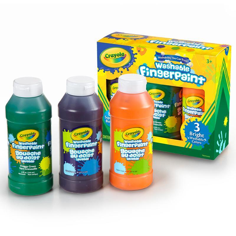 Crayola 3Ct 8Oz Wh Fngrpaint Secndry Clrs 12P - Farmacias Arrocha