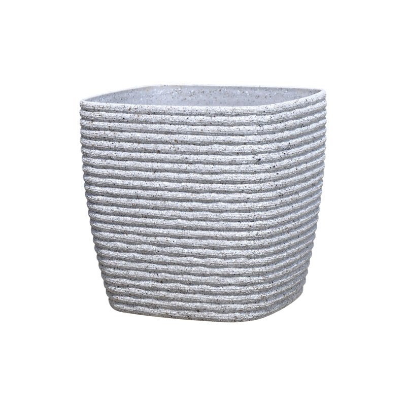 Pote Plastico Cuadrado Blanco 28x28x26 cm - Farmacias Arrocha