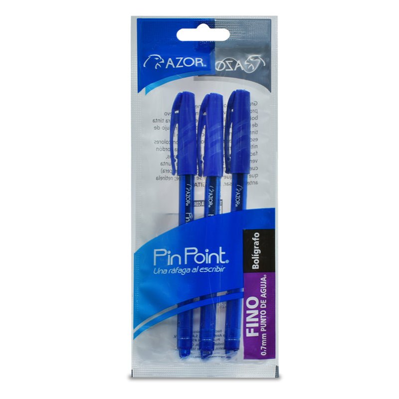 Azor Bolígrafo Pin Point Azul - Farmacias Arrocha