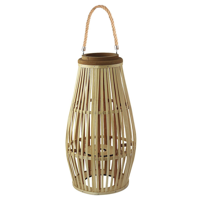 Bamboo Lantern Glass Natural - Medium - Farmacias Arrocha