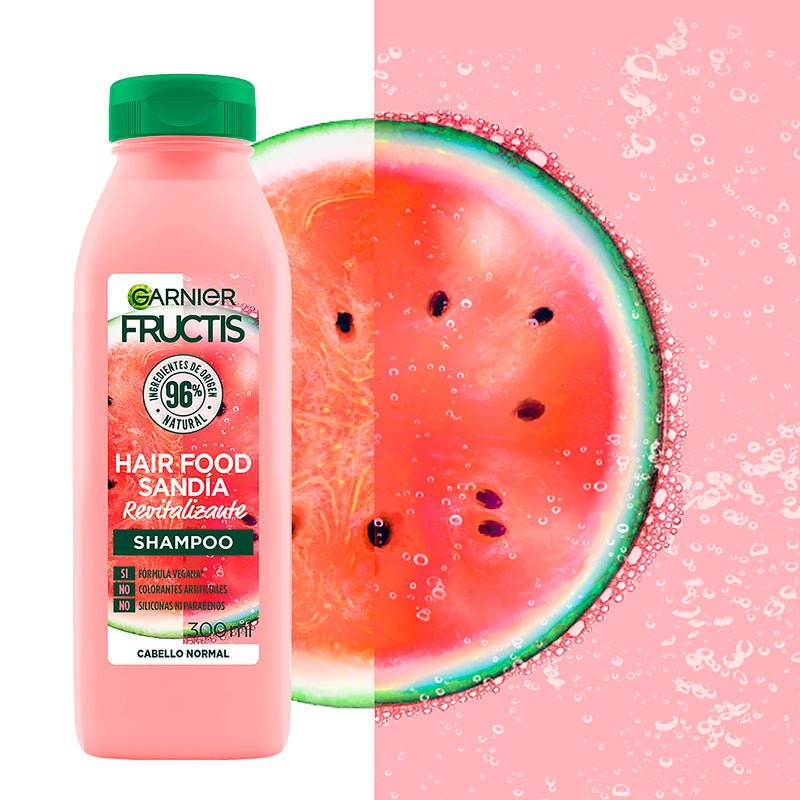 Garnier Fructis Hair Food Shampoo Sandía Revitalizante - 300 Ml - Farmacias Arrocha