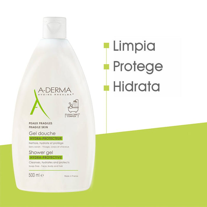 A-Derma Gel Hydra-Protector 500Ml Higiene Barrera Protectora - Farmacias Arrocha