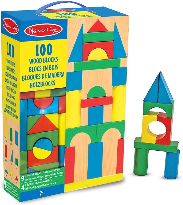 Melissa & Doug Set de Bloques de Madera 100 Piezas - Farmacias Arrocha