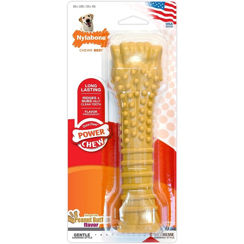 Nylabone Juguete en Forma de Hueso Texturisado Sabor Mantequilla de Mani - Farmacias Arrocha