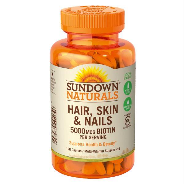 Sundown Naturals Hair Skin And Nails 120 Tablets — Farmacias Arrocha