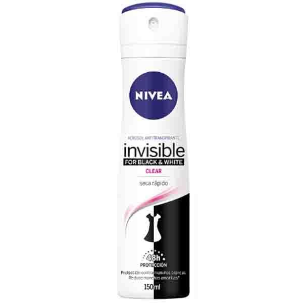 Nivea Deo Spray Invisible B&W Clear 150 Ml - Farmacias Arrocha