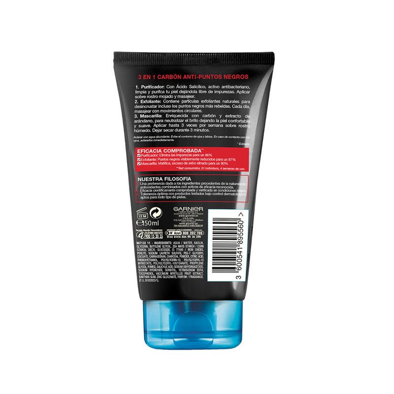 Garnier Pure Active Gel 3 en 1 Anti Puntos Negros - Farmacias Arrocha