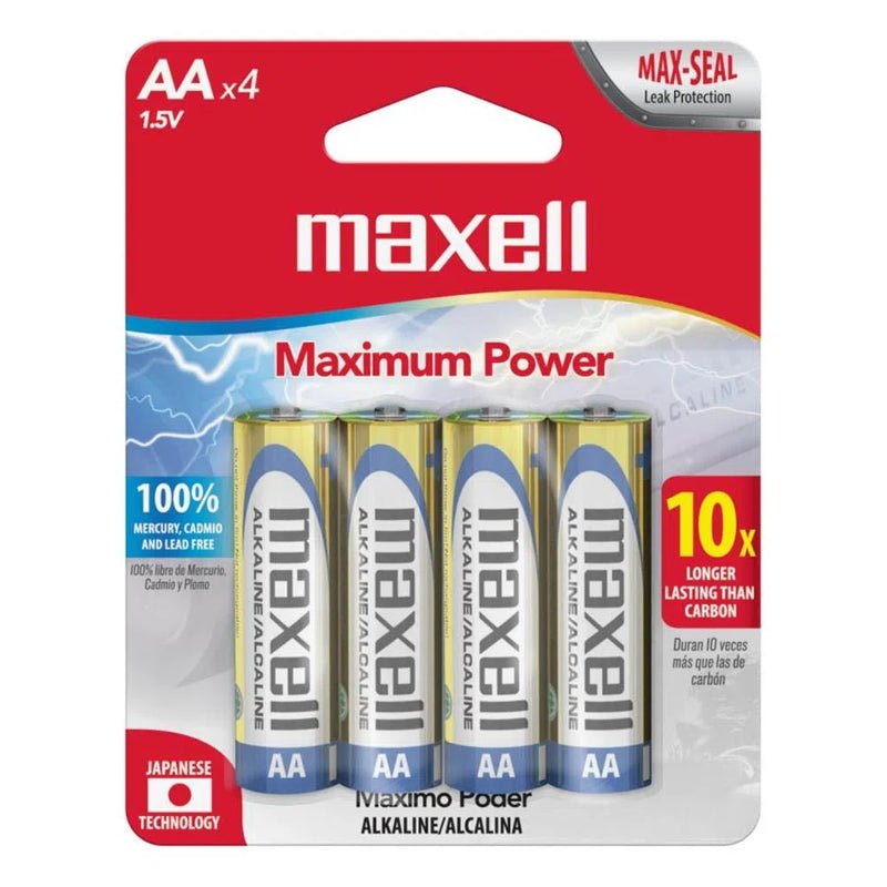 Maxell Batería Alcalina AA 4U - Farmacias Arrocha