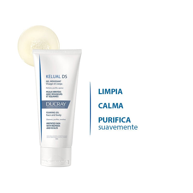 Ducray Kelual DS Gel Limpiador Piel Irritada Con Rojeces y Descamación, 200ml - Farmacias Arrocha