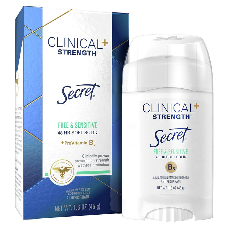 Secret Desodorante Clinical Free & Sensitive 1.6Ozx12 - Farmacias Arrocha