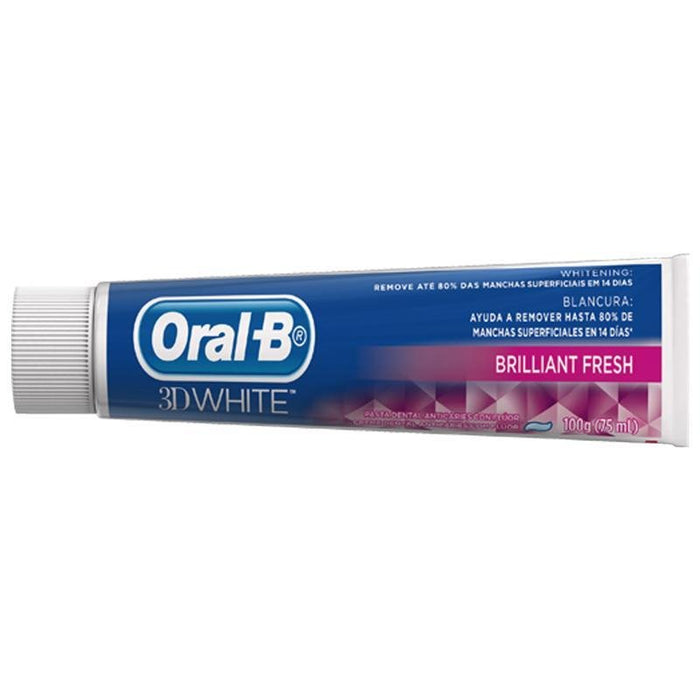 Oral B Crema Dental 3Dwhite Brilliant 107Ml - Farmacias Arrocha