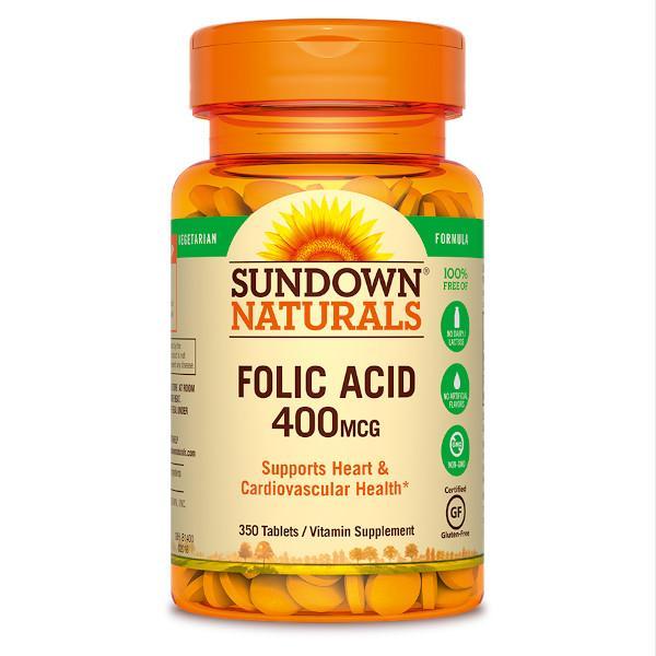 Sundown Naturals Folic Acid 400 mcg Tablets - Farmacias Arrocha