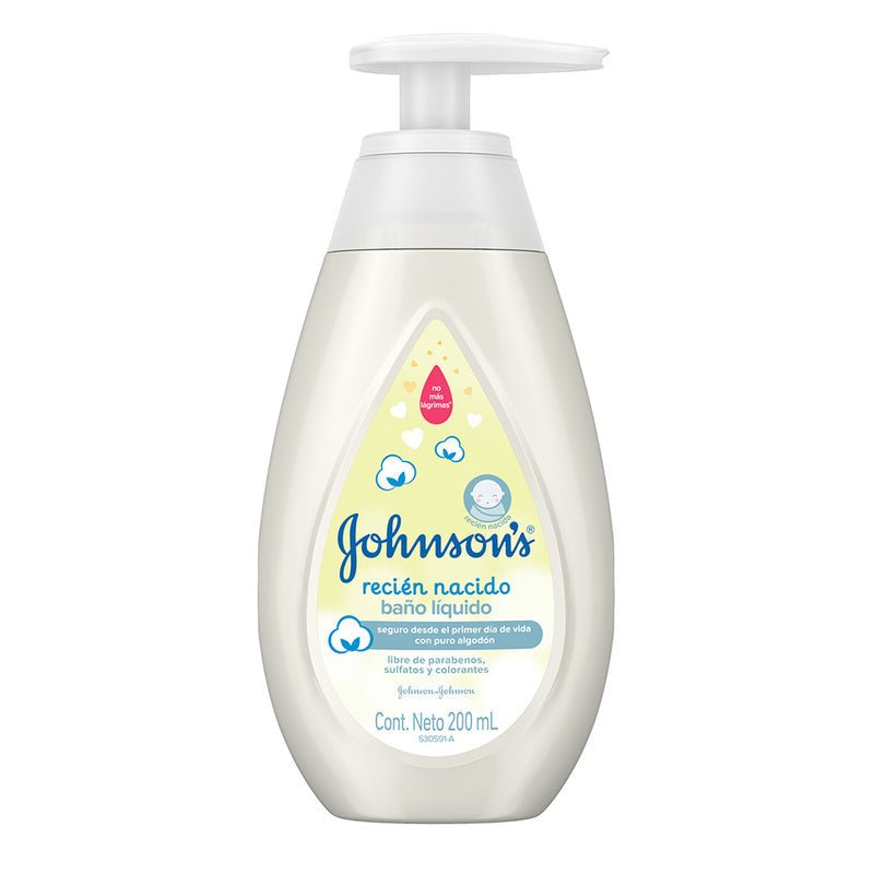 Johnson Bano Liq Recien Nacido 200Ml/12 - Farmacias Arrocha