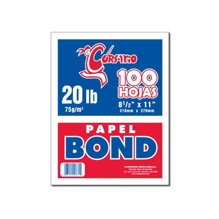 Corsario Bond Blanco 8.5X11 20Lb (40) - Farmacias Arrocha